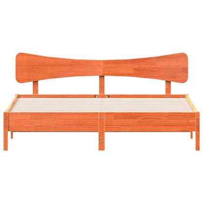 vidaXL Bed Frame without Mattress Wax Brown 180x200 cm Super King Solid Wood Pine