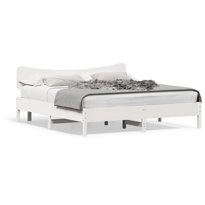 vidaXL Bed Frame without Mattress White 160x200 cm Solid Wood Pine