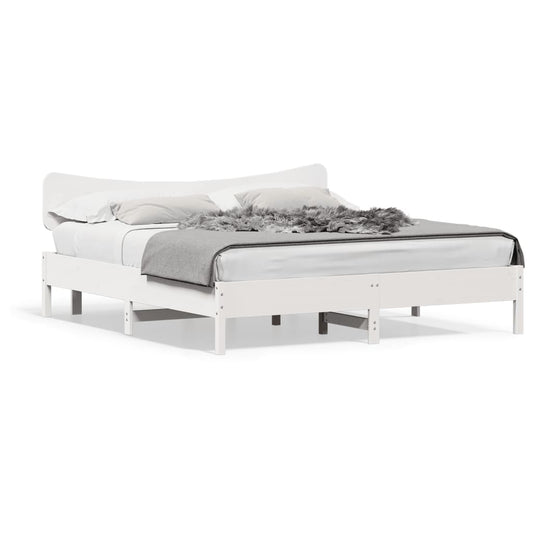 vidaXL Bed Frame without Mattress White 160x200 cm Solid Wood Pine