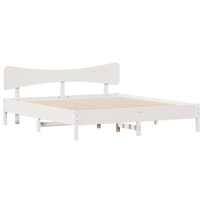 vidaXL Bed Frame without Mattress White 160x200 cm Solid Wood Pine