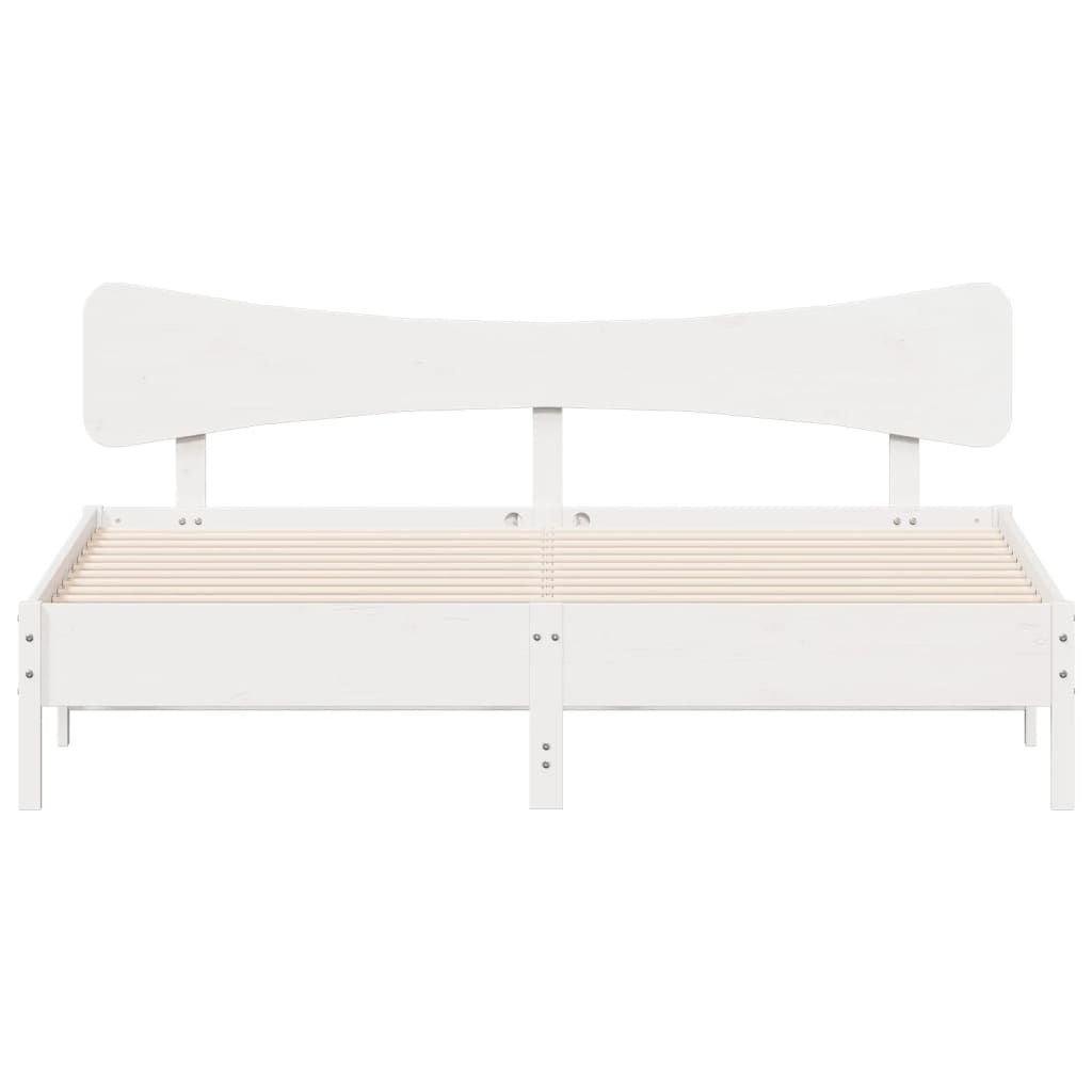 vidaXL Bed Frame without Mattress White 160x200 cm Solid Wood Pine