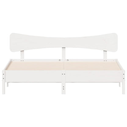 vidaXL Bed Frame without Mattress White 160x200 cm Solid Wood Pine