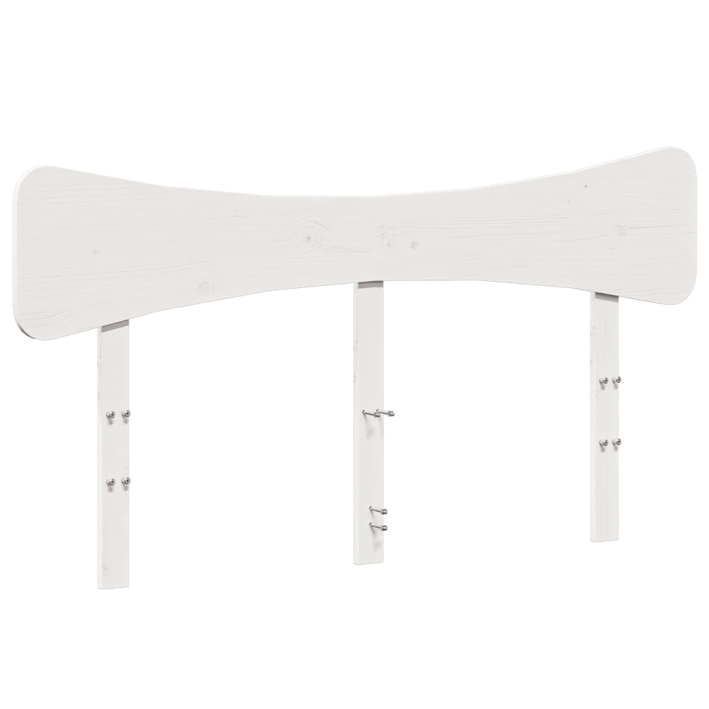 vidaXL Bed Frame without Mattress White 150x200 cm King Size Solid Wood Pine
