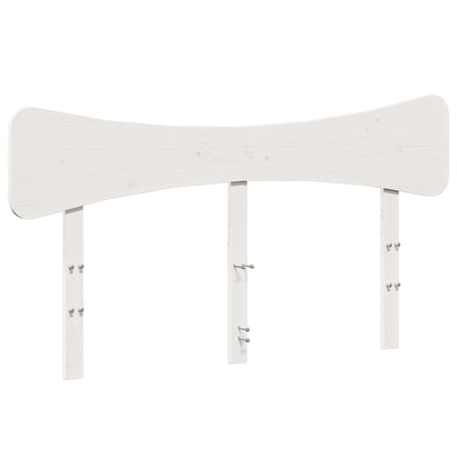 vidaXL Bed Frame without Mattress White 150x200 cm King Size Solid Wood Pine