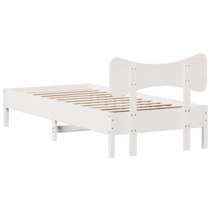 vidaXL Bed Frame without Mattress White 100x200 cm Solid Wood Pine