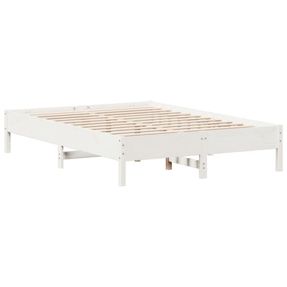 vidaXL Bed Frame without Mattress White 120x190 cm Small Double Solid Wood Pine