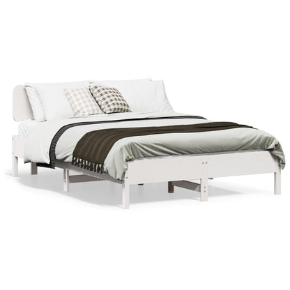 vidaXL Bed Frame without Mattress White 120x190 cm Small Double Solid Wood Pine