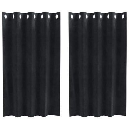 vidaXL Blackout Curtains 2 pcs Black 140 x 140 cm Velvet