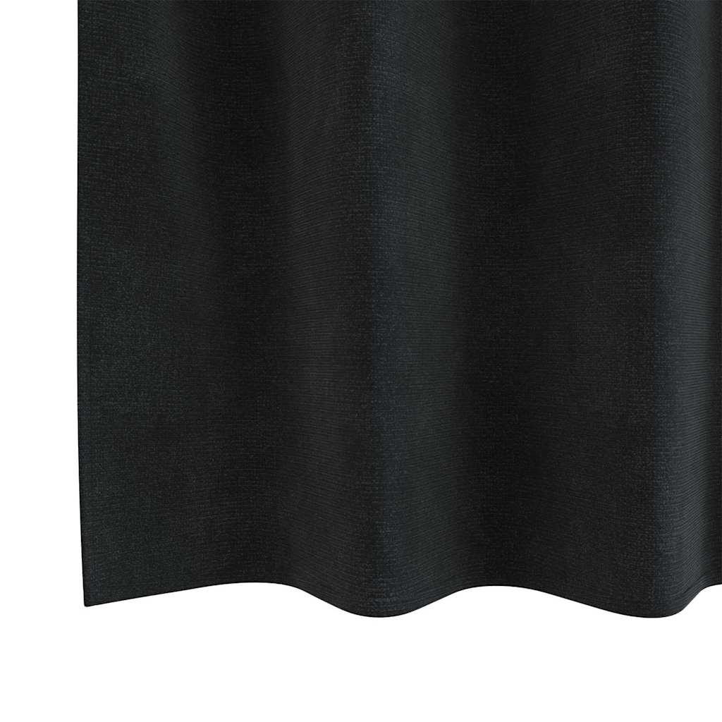 vidaXL Blackout Curtains 2 pcs Black 140 x 175 cm Velvet