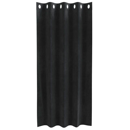 vidaXL Blackout Curtains 2 pcs Black 140 x 175 cm Velvet