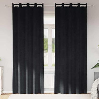vidaXL Blackout Curtains 2 pcs Black 140 x 260 cm Velvet