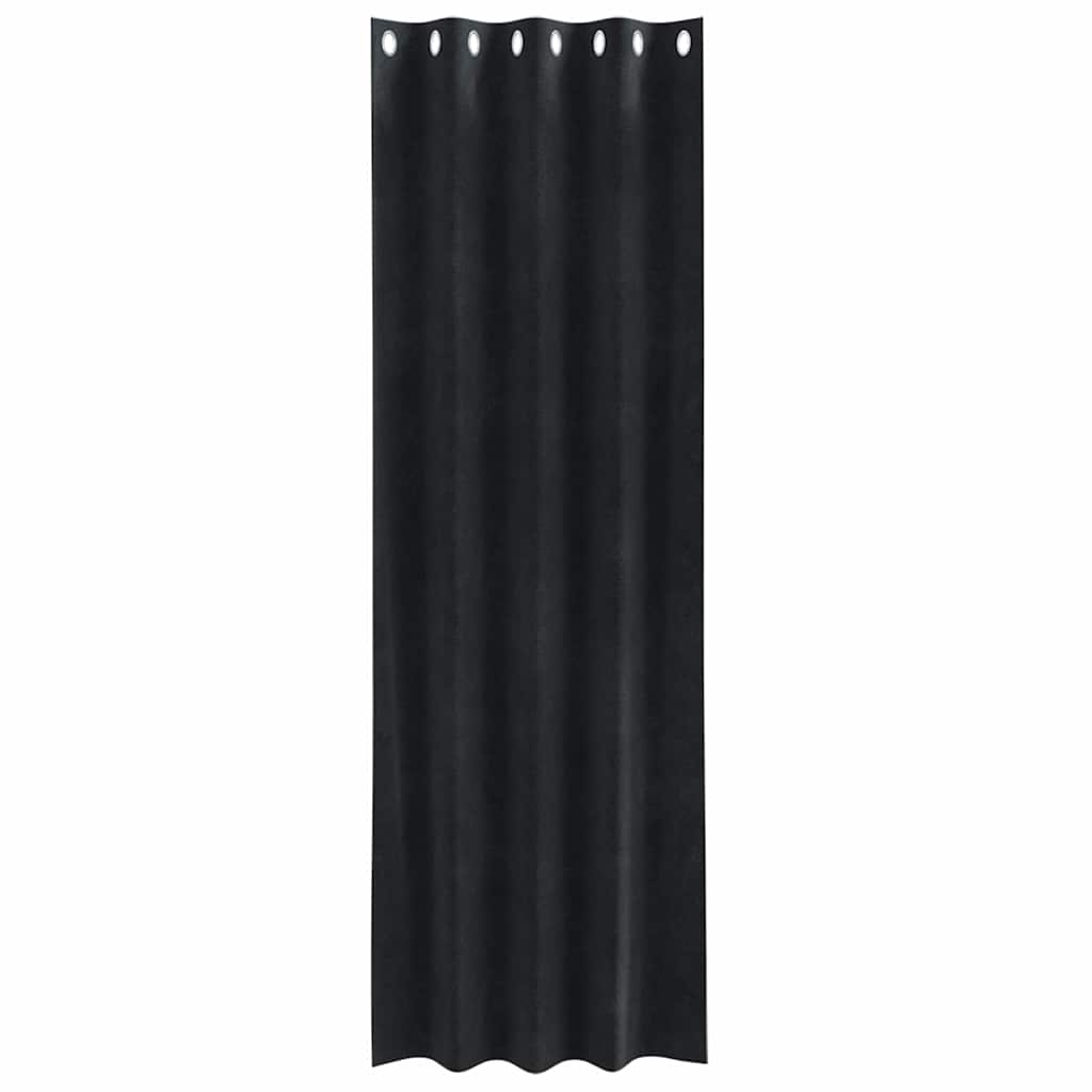 vidaXL Blackout Curtains 2 pcs Black 140 x 260 cm Velvet