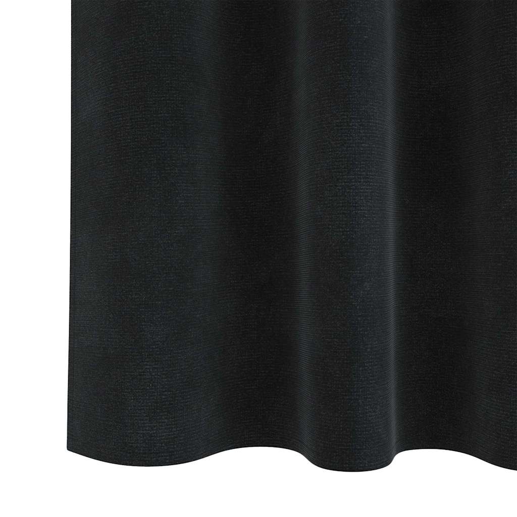 vidaXL Blackout Curtains 2 pcs Black 140 x 140 cm Velvet