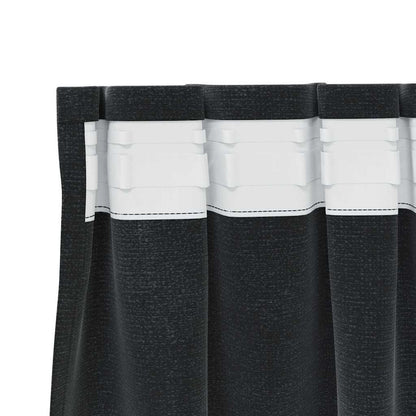 vidaXL Blackout Curtains 2 pcs Black 140 x 175 cm Velvet