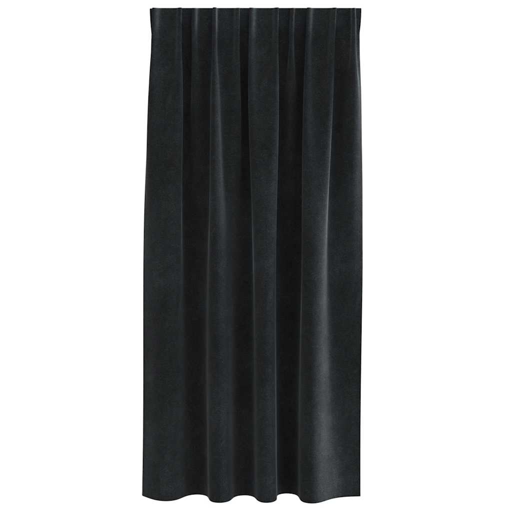 vidaXL Blackout Curtains 2 pcs Black 140 x 175 cm Velvet