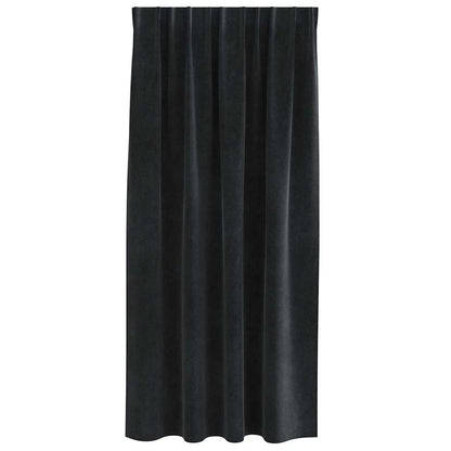 vidaXL Blackout Curtains 2 pcs Black 140 x 175 cm Velvet