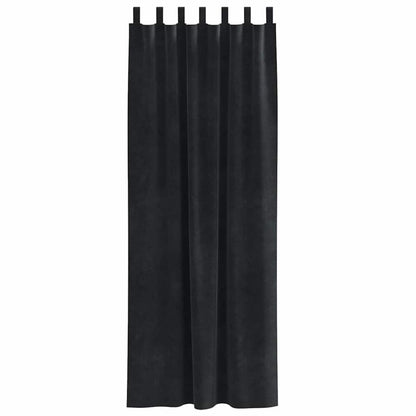 vidaXL Blackout Curtains 2 pcs Black 140 x 245 cm Velvet