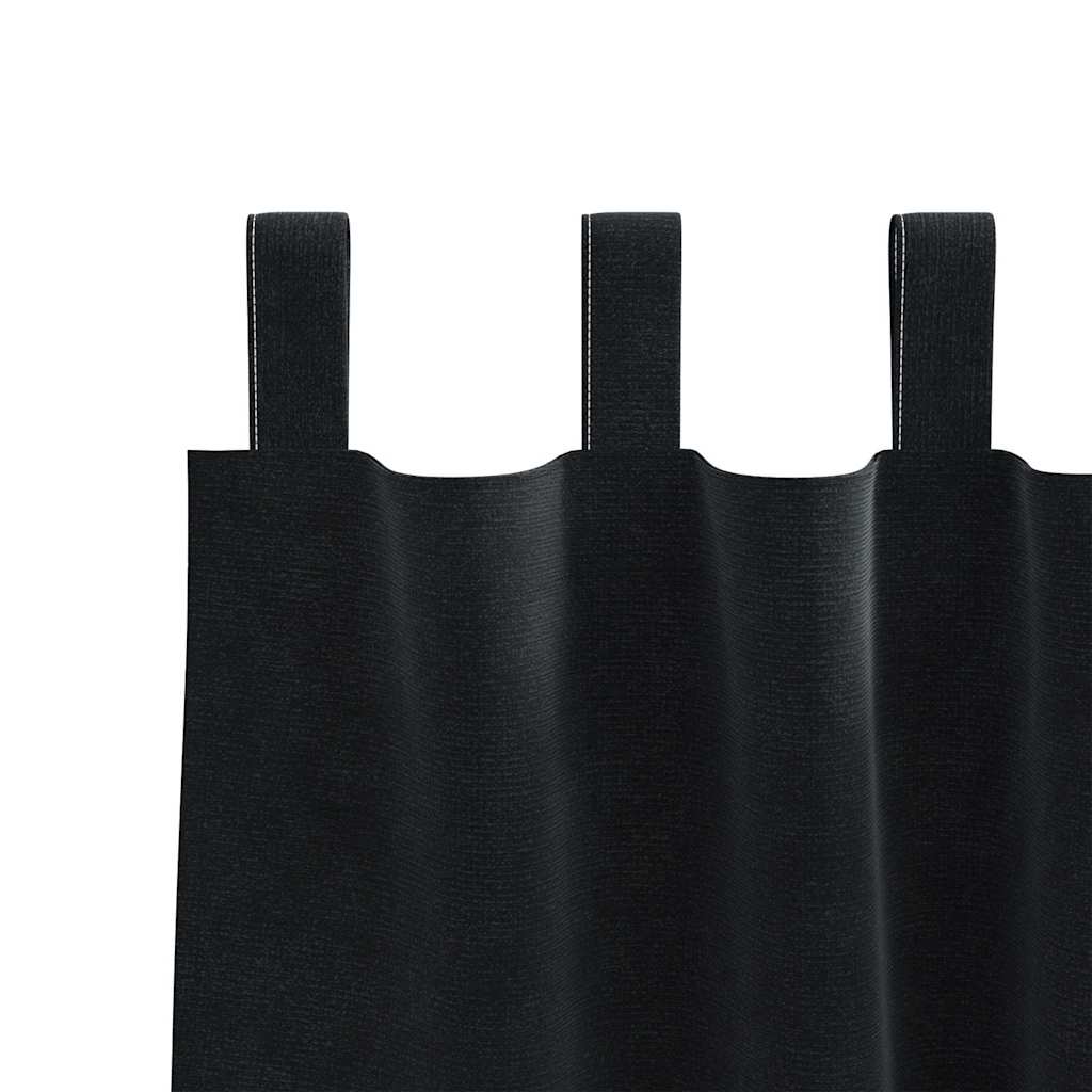 vidaXL Blackout Curtains 2 pcs Black 140 x 260 cm Velvet