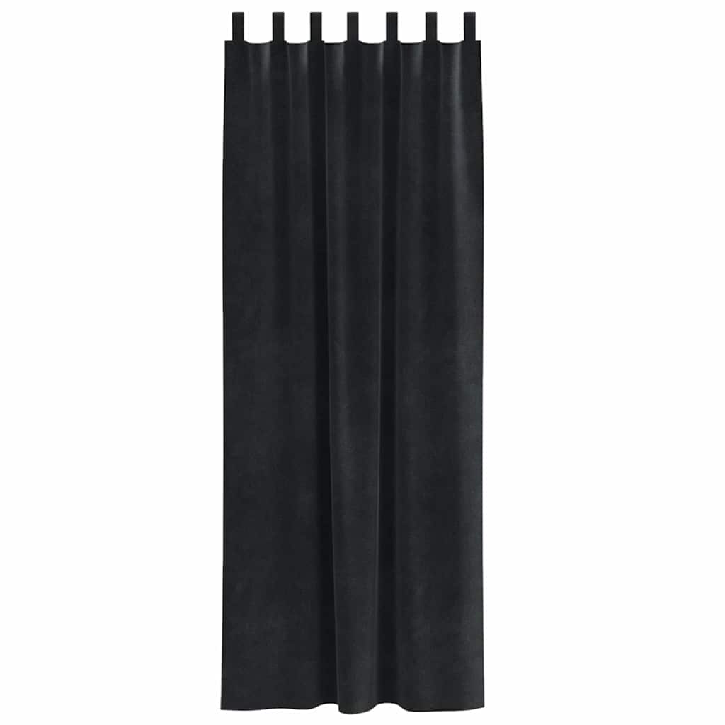 vidaXL Blackout Curtains 2 pcs Black 140 x 260 cm Velvet