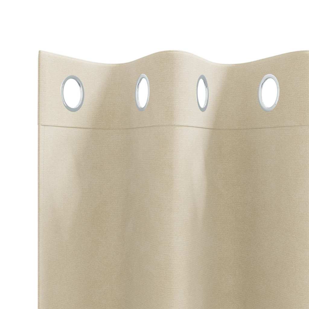 vidaXL Blackout Curtains 2 pcs Cream 140 x 175 cm Velvet