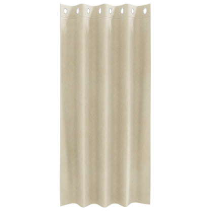 vidaXL Blackout Curtains 2 pcs Cream 140 x 175 cm Velvet
