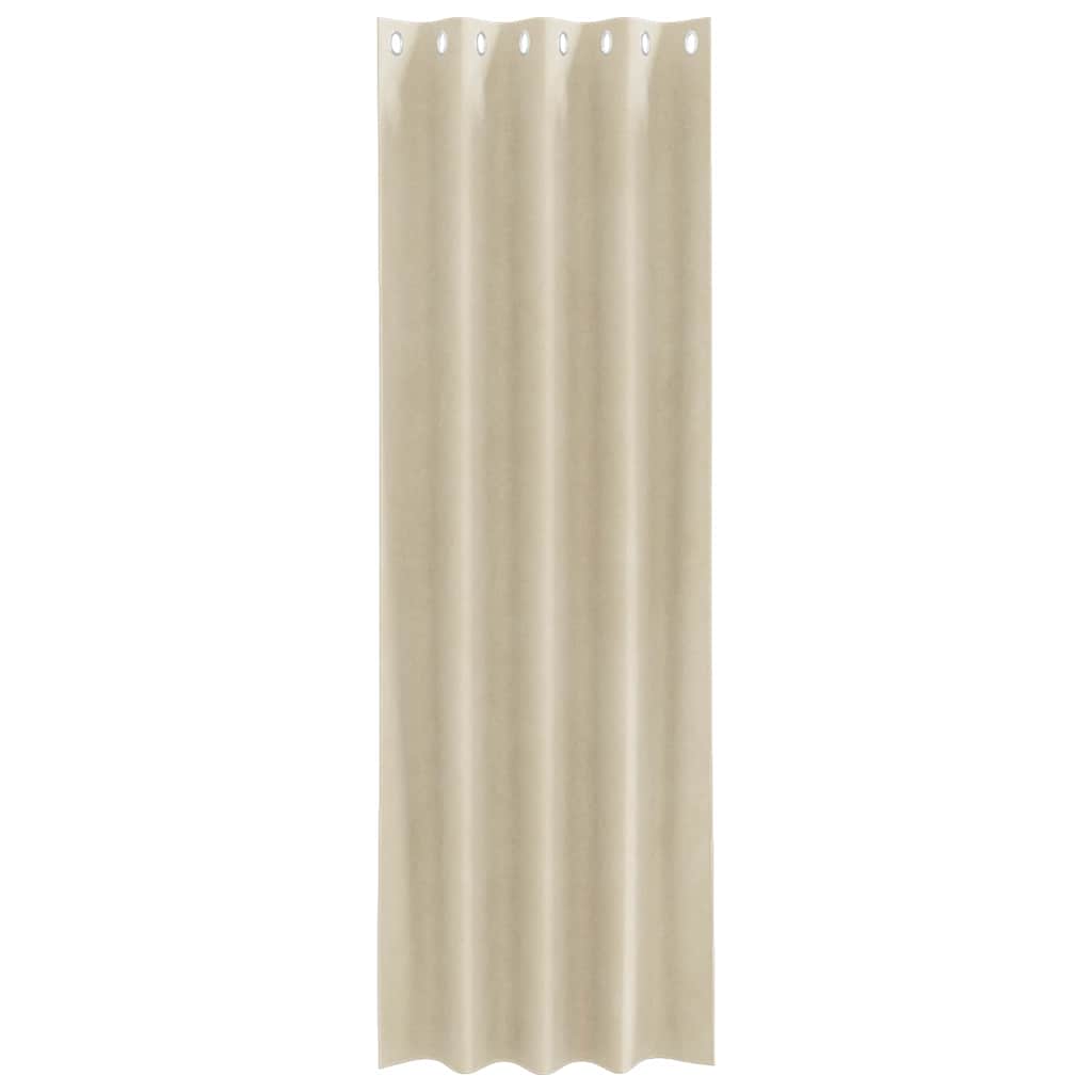 vidaXL Blackout Curtains 2 pcs Cream 140 x 225 cm Velvet
