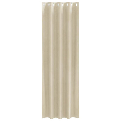 vidaXL Blackout Curtains 2 pcs Cream 140 x 225 cm Velvet