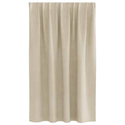 vidaXL Blackout Curtains 2 pcs Cream 140 x 140 cm Velvet