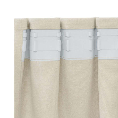 vidaXL Blackout Curtains 2 pcs Cream 140 x 225 cm Velvet