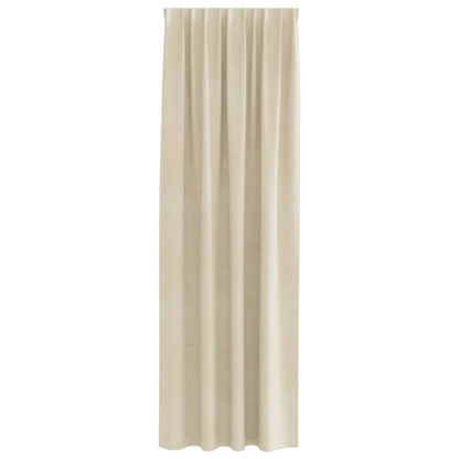 vidaXL Blackout Curtains 2 pcs Cream 140 x 225 cm Velvet
