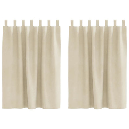 vidaXL Blackout Curtains 2 pcs Cream 140 x 140 cm Velvet