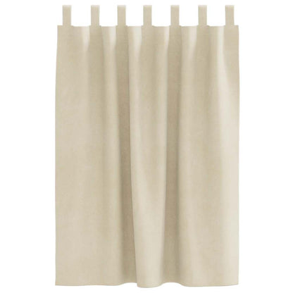 vidaXL Blackout Curtains 2 pcs Cream 140 x 140 cm Velvet