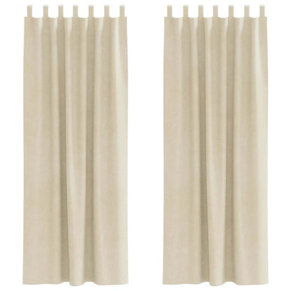 vidaXL Blackout Curtains 2 pcs Cream 140 x 225 cm Velvet