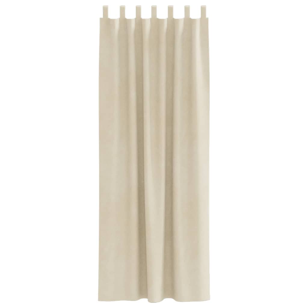 vidaXL Blackout Curtains 2 pcs Cream 140 x 225 cm Velvet