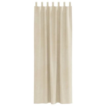 vidaXL Blackout Curtains 2 pcs Cream 140 x 225 cm Velvet