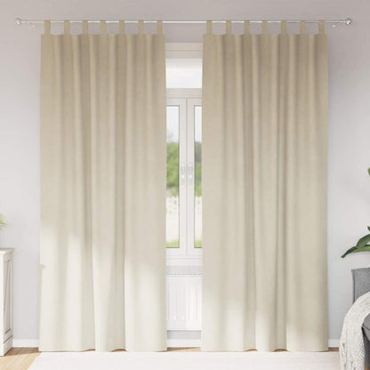 vidaXL Blackout Curtains 2 pcs Cream 140 x 260 cm Velvet