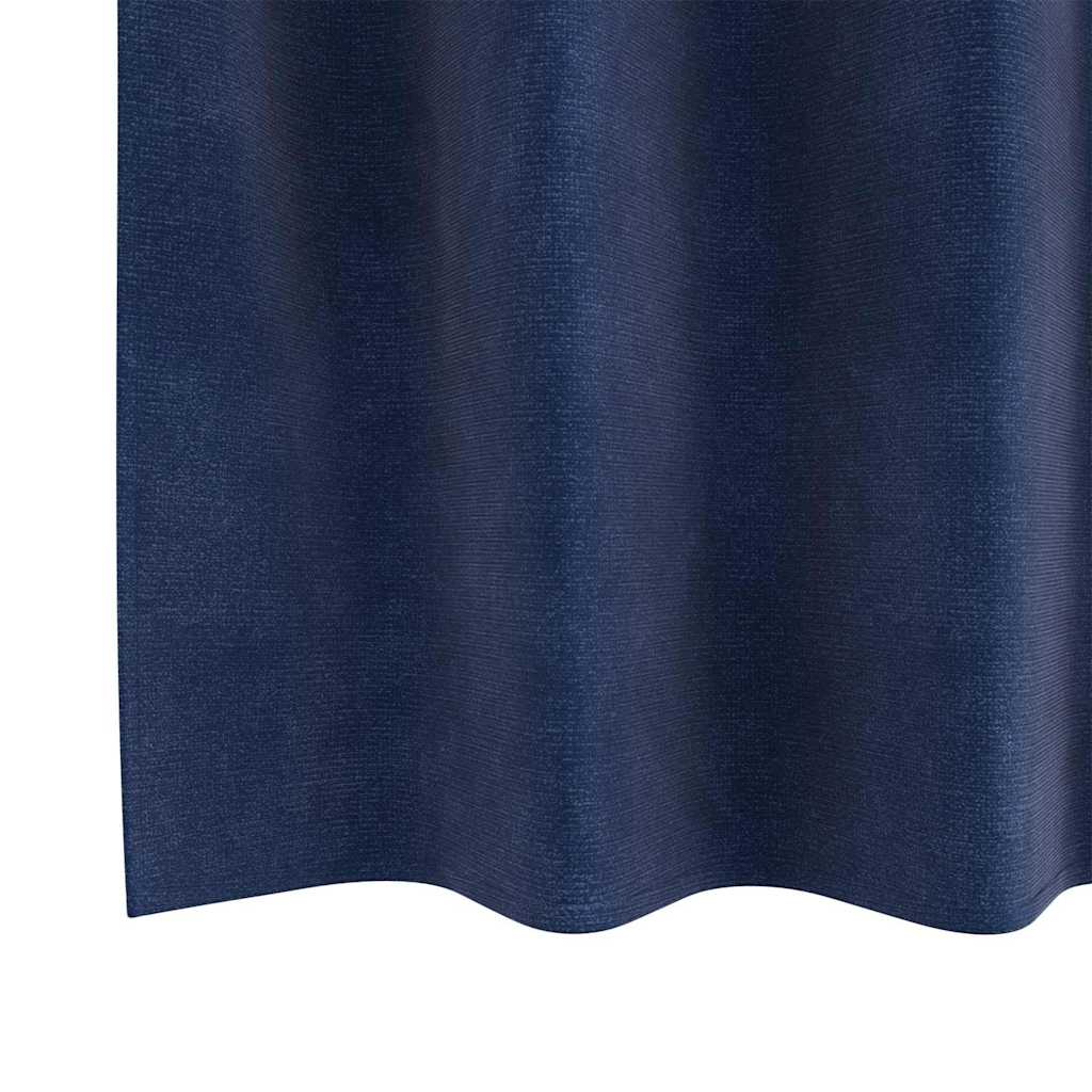 vidaXL Blackout Curtains 2 pcs Dark Blue 140 x 140 cm Velvet
