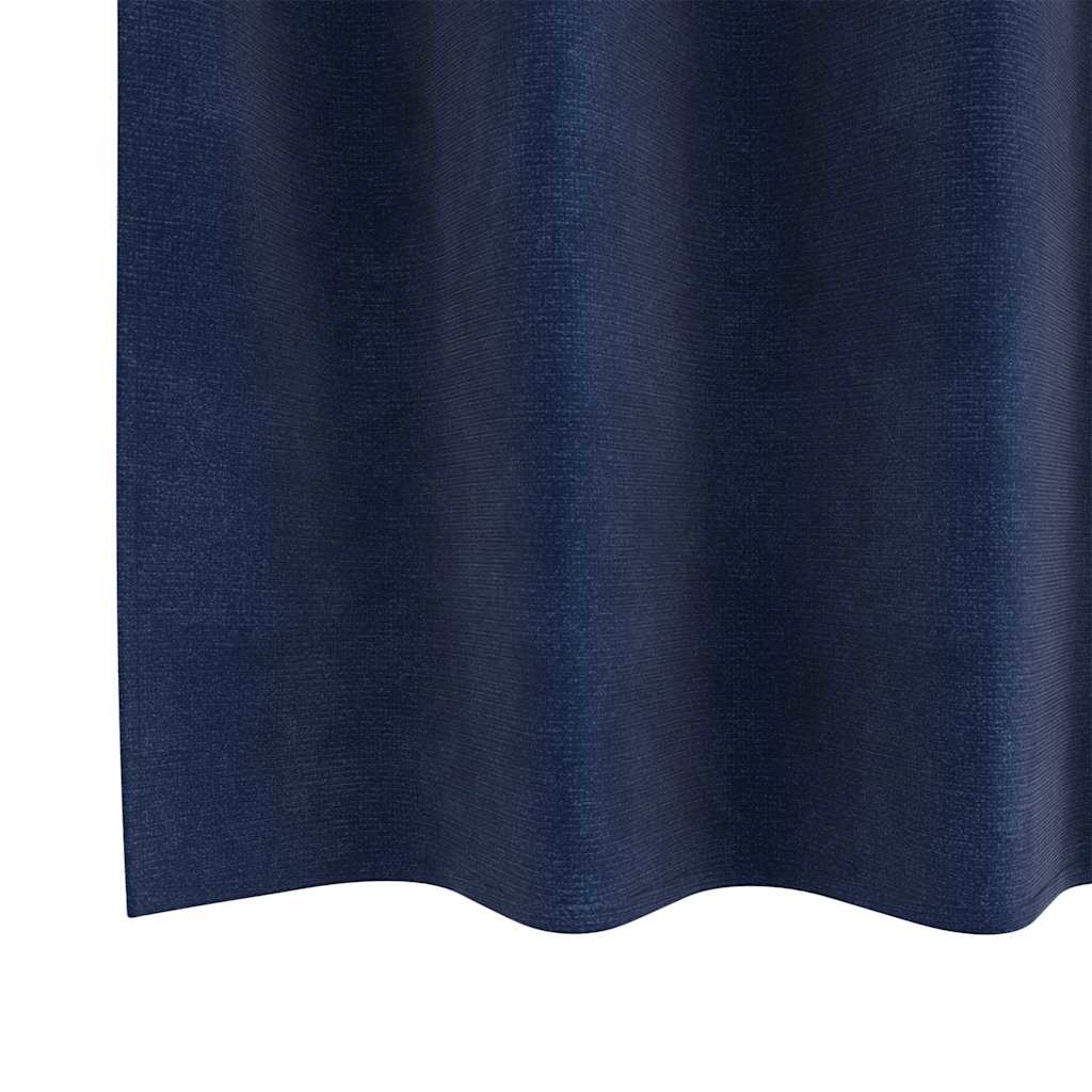 vidaXL Blackout Curtains 2 pcs Dark Blue 140 x 175 cm Velvet