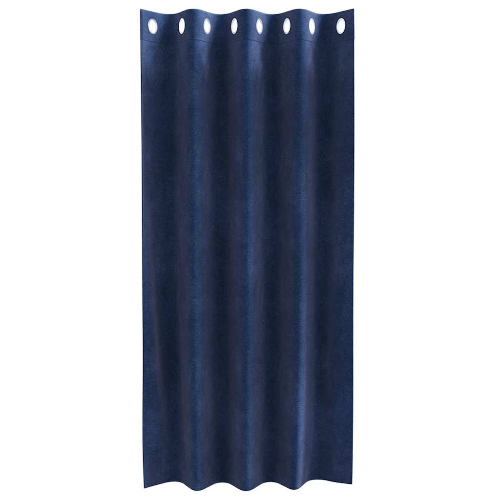 vidaXL Blackout Curtains 2 pcs Dark Blue 140 x 175 cm Velvet