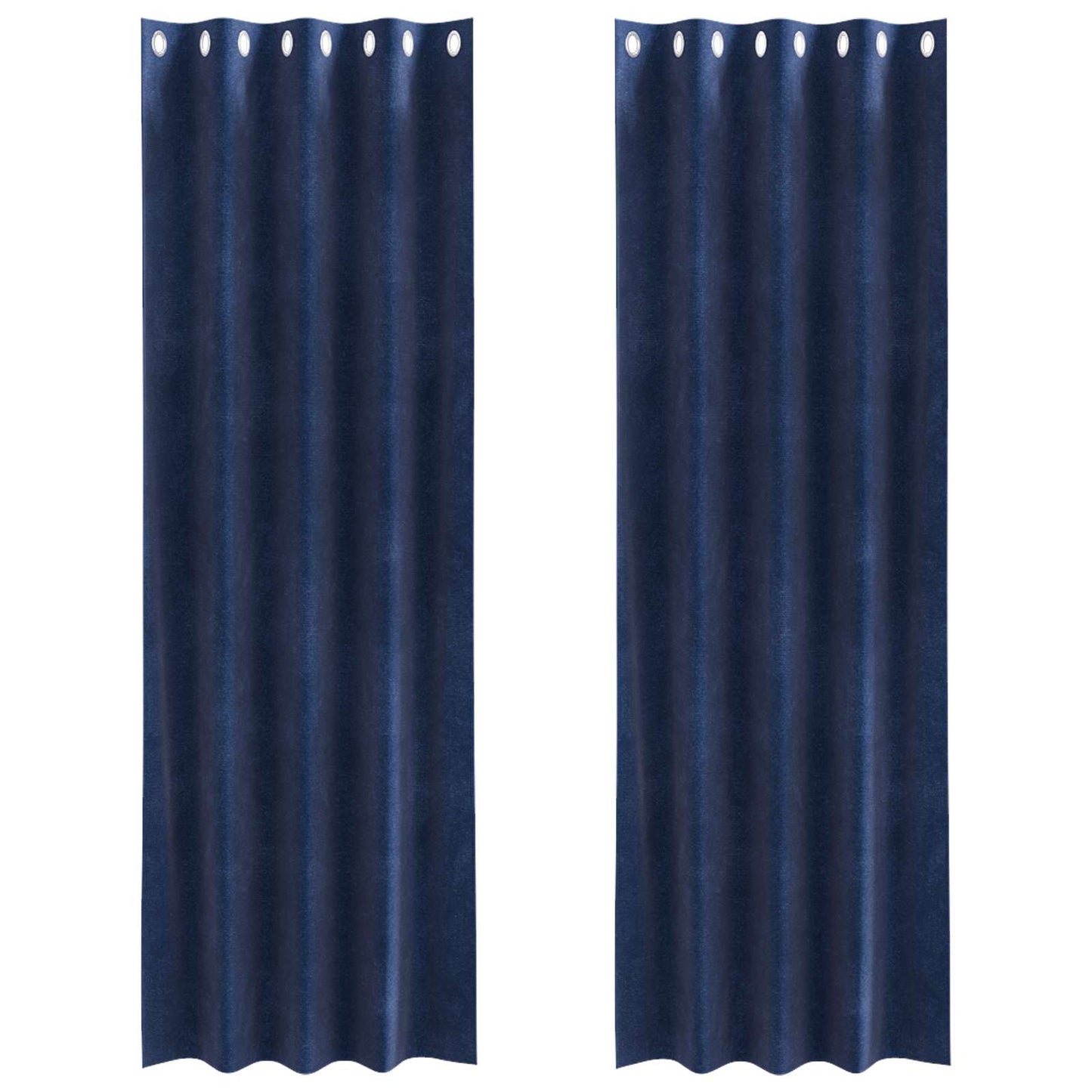 vidaXL Blackout Curtains 2 pcs Dark Blue 140 x 225 cm Velvet