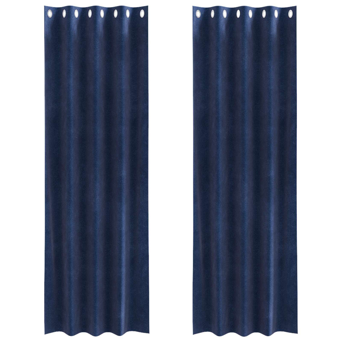 vidaXL Curtains 2 pcs Dark Blue 140 x 260 cm Velvet