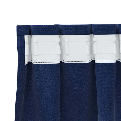vidaXL Blackout Curtains 2 pcs Dark Blue 140 x 140 cm Velvet