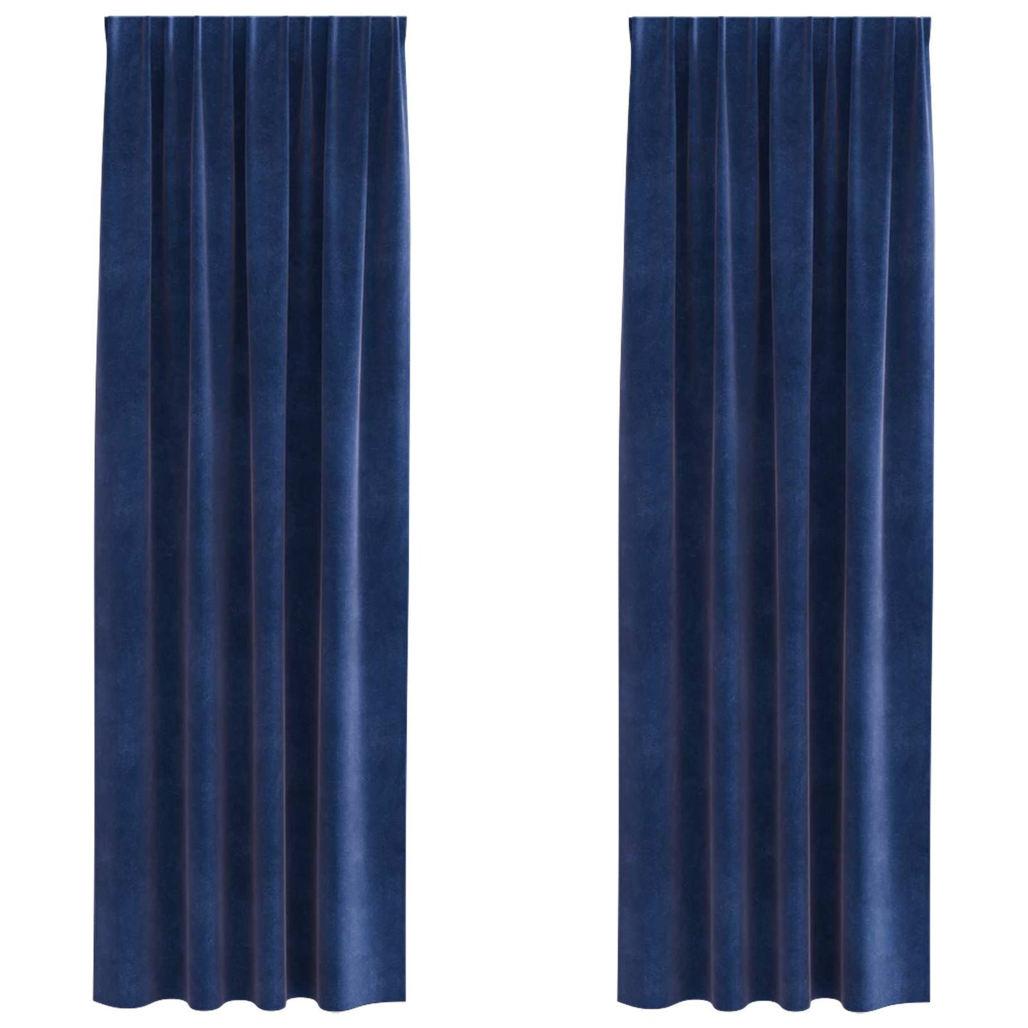 vidaXL Blackout Curtains 2 pcs Dark Blue 140 x 225 cm Velvet