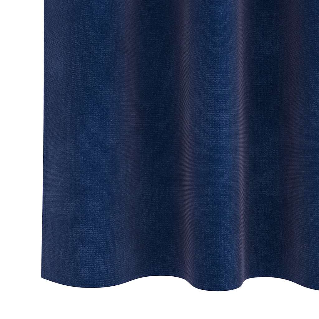 vidaXL Blackout Curtains 2 pcs Dark Blue 140 x 245 cm Velvet