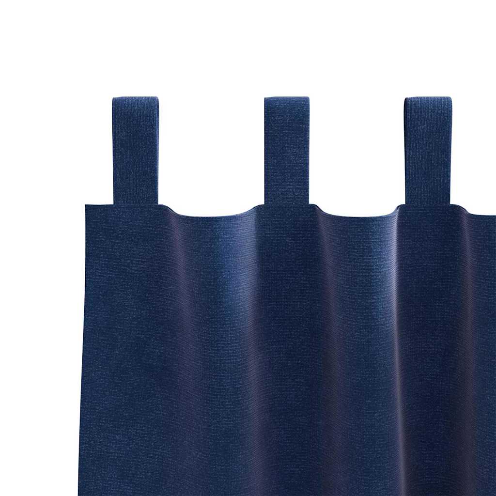 vidaXL Blackout Curtains 2 pcs Dark Blue 140 x 175 cm Velvet
