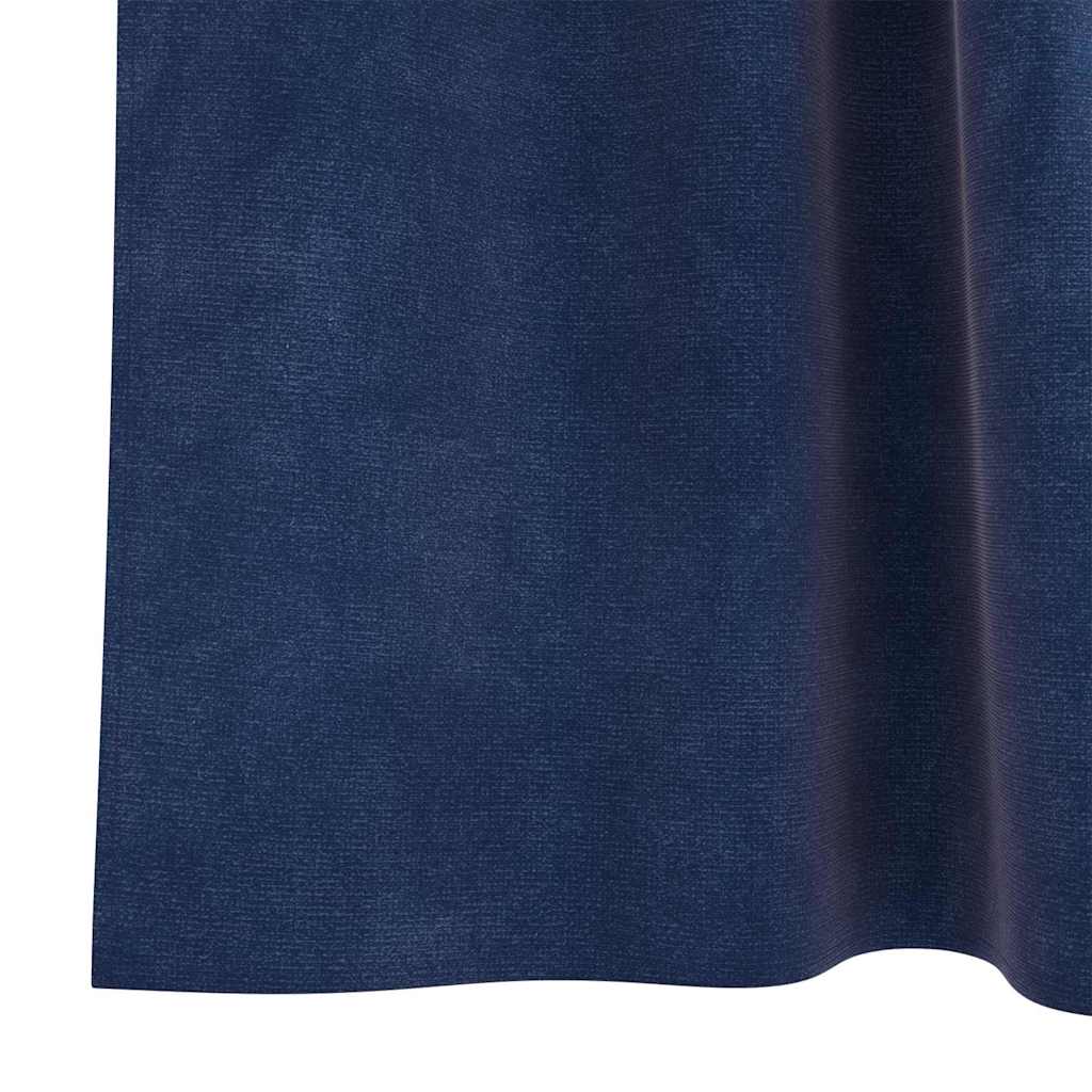 vidaXL Blackout Curtains 2 pcs Dark Blue 140 x 260 cm Velvet