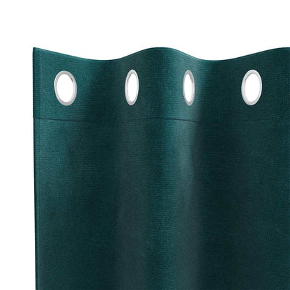 vidaXL Blackout Curtains 2 pcs Dark Green 140 x 225 cm Velvet