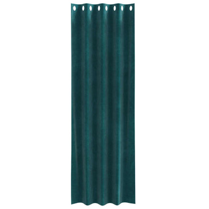 vidaXL Blackout Curtains 2 pcs Dark Green 140 x 245 cm Velvet
