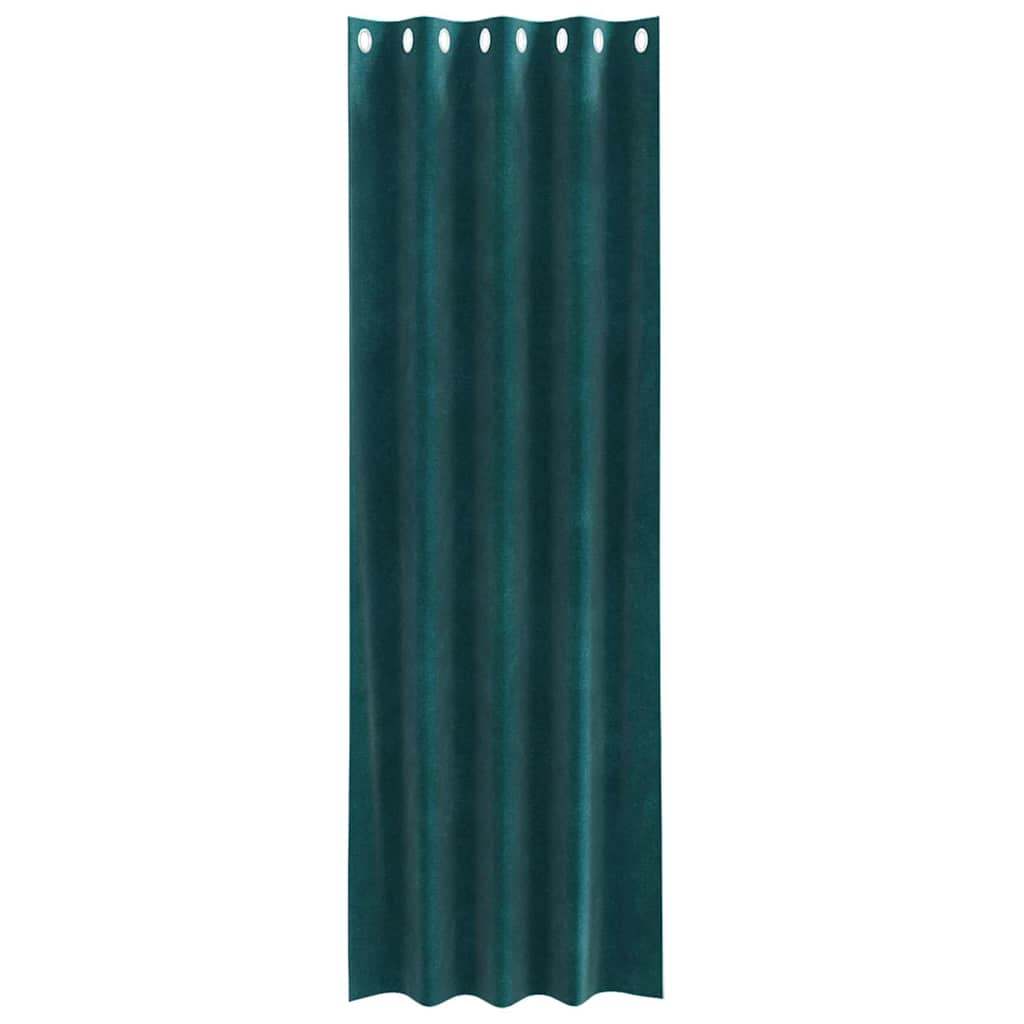 vidaXL Blackout Curtains 2 pcs Dark Green 140 x 260 cm Velvet