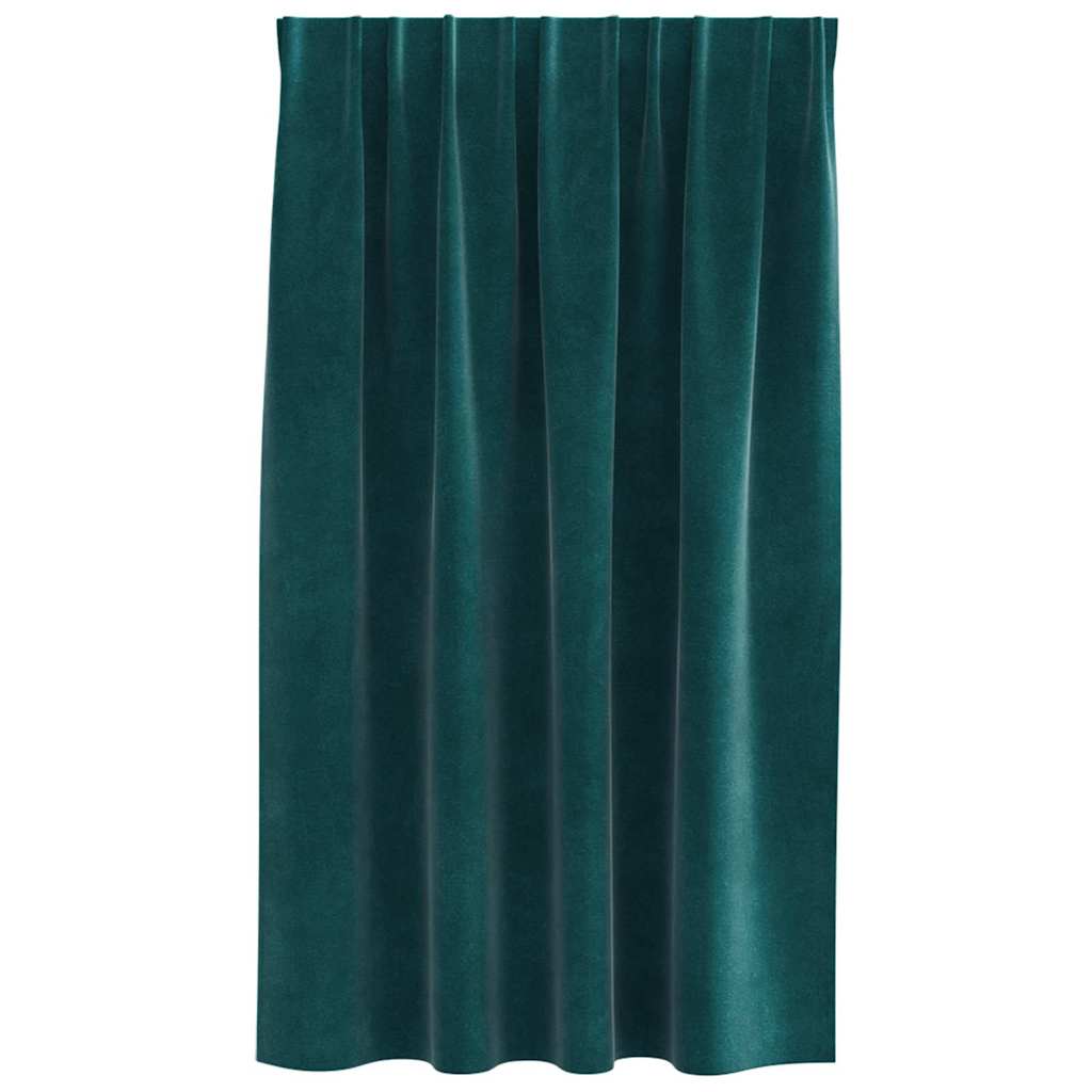 vidaXL Blackout Curtains 2 pcs Dark Green 140 x 140 cm Velvet